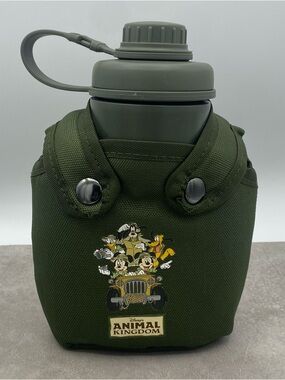 Disney Parks Fab 5 Canteen Animal Kingdom Water Bottle Canvas 8 Inch Gift Travel